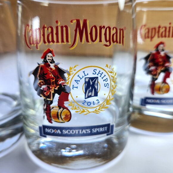 Captain Morgan Lowball Tumblers Nova Scotia's Spirit Tall Ships 2012 Rock Glass - Picture 2 of 8